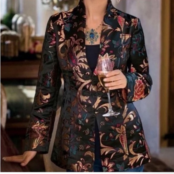 Soft Surroundings Jackets & Blazers - Soft Surroundings Moon Dynasty Brocade Jacquard Jacket